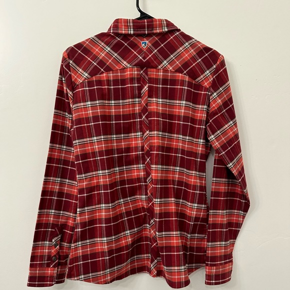 Kuhl Women's Alina Flannel Plaid Shirt Blue Depths size Medium - Picture 5 of 11